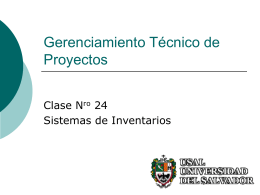 Clase 24 - Sistemas de Inventario