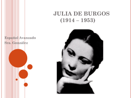 JULIA DE BURGOS (1914 – 1953)
