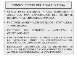 CONSTRUCCIÓN DEL ANÁLISIS FODA
