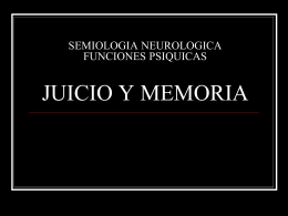 SEMIOLOGIA NEUROLOGICA FUNCIONES PSIQUICAS