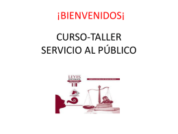 CURSO-TALLER SERVICIO AL PÚBLICO