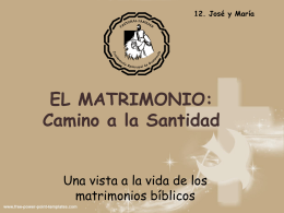 EL MATRIMONIO: Camino a la Santidad