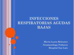 INFECCIONES RESPIRATORIAS AGUDAS BAJAS