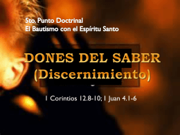 DONES DEL SABER (Discernimiento)
