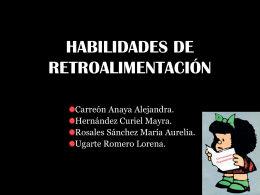 HABILIDADES DE RETROALIMENTACIÓN