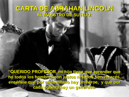 Carta De Abrahan Lincoln