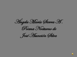 Ángela María Sierra A . Poema Nocturno de José