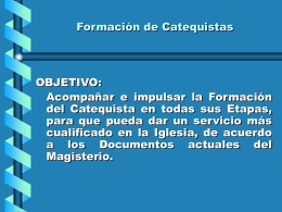 FORMACIÓN DE CATEQUISTAS