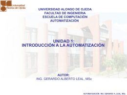 Diapositiva 1 - Ing. Gerardo Alberto Leal, MSc |