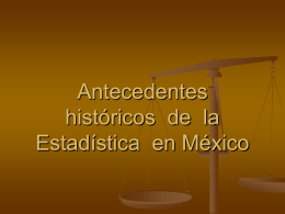 Antecedentes históricos de la Estadística