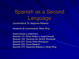 Spanish as a Second Language