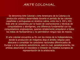 ARTE Y CULTURA EN CHILE: LA COLONIA