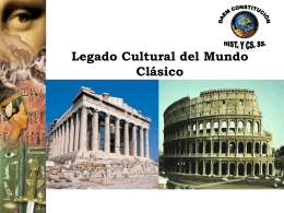 Clase 5: Legado Cultural del mundo Clásico