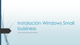 Instalación Windows Small buisiness