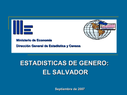 Estadísticas de género: El Salvador