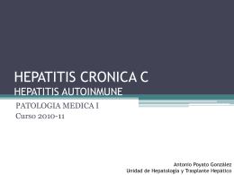 HEPATITIS CRONICA C HEPATITIS AUTOINMUNE