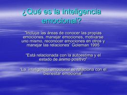 ¿qué es la inteligencia emocional?