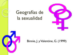 Geografías de la sexualidad
