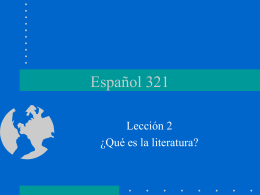 Español 321 - UW Faculty Web Server