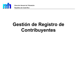 Gestión de Registro de Contribuyentes