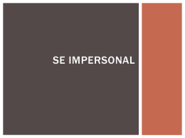 Se Impersonal