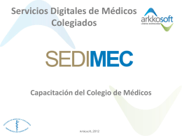 SeDiMeC - Servicios Digitales de Médicos Colegiado