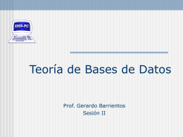 Teoría de Bases de Datos