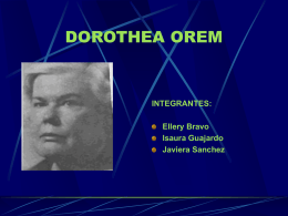 DOROTHEA OREM