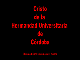 EL CRISTO DE LA HERMANDAD UNIVERSITARIA DE CORDOBA
