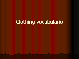 Clothing vocabulario