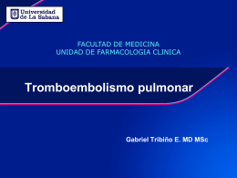 Tromboembolismo pulmonar