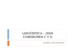 LINGÜÍSTICA – 2008 COMISIONES C Y D