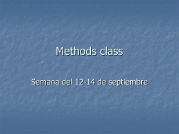 Methods class