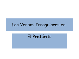 Irregular Verbs in