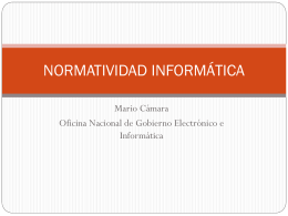 Diapositiva 1 - Oficina Nacional de Gobierno Electronico e