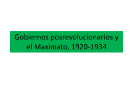 Gobiernos posrevolucionarios y el Maximato, 1920-1934