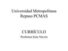 Universidad Metropolitana Repaso PCMAS