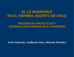 LE invariable en el castellano escrito de Chile