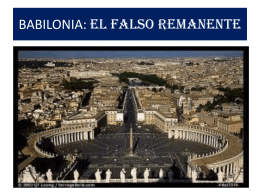 BABILONIA: EL FALSO REMANENTE