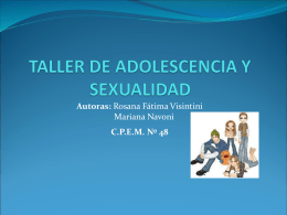 TALLER DE ADOLESCENCIA Y SEXUALIDAD
