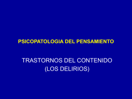 PSICOPATOLOGIA DEL PENSAMIENTO