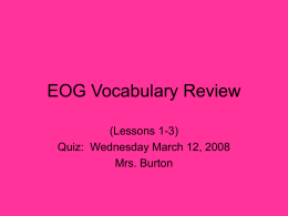 EOG Vocabulary