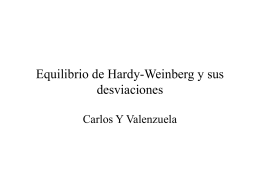 Equilibrio de Hardy-Weinberg y sus desviaciones