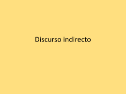 Discurso indirecto