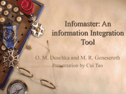 Infomaster: An Information Integration Tool