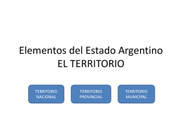 Elementos del Estado Argentino EL TERRITORIO