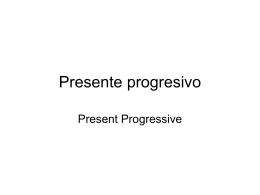 Presente progresivo
