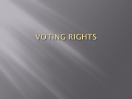 VOTING RIGHTS