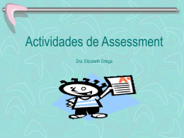 Actividades de Assessment