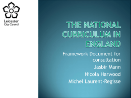 The National Curriculum in England